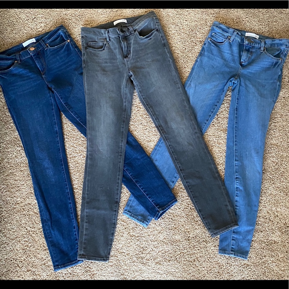 3 pairs of Loft legging jeans size 0/25